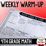 4th Grade Math Morning Work - Bell Ringer or Warm Up Activ