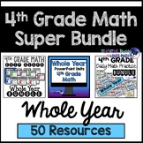 4th Grade Math Whole Year Super Bundle Common Core Aligned