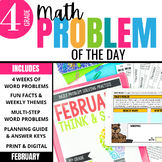 4th Grade Math Word Problem of the Day | February Math Pro