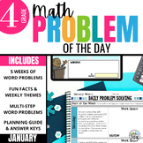 4th Grade Math Word Problem of the Day | January Math Prob