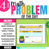 4th Grade Math Word Problem of the Day | March Digital Mat