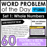 4th Grade Math Word Problems | Word Problem of the Day {Set 1}