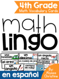 4th Grade Math Word Wall in Spanish | Tarjetas de vocabula