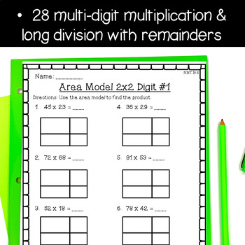 4th Grade Math Worksheet BUNDLE! ~ Fractions, Place Value ...