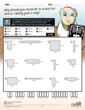 4th Grade Math Worksheets – Fourth Grade Math Pack 3 - Math Riddles - CCSS