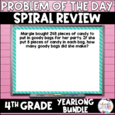 4th Grade Math YEAR LONG SPIRAL REVIEW | Problem of the Da
