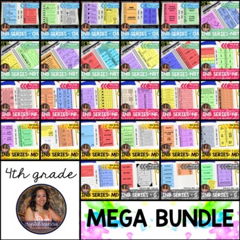 Preview of 4th Grade Math Yearlong Interactive Notebook Series MEGA BUNDLE