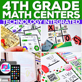 4th Grade Math Centers | Technology Integrated | MEGA BUNDLE