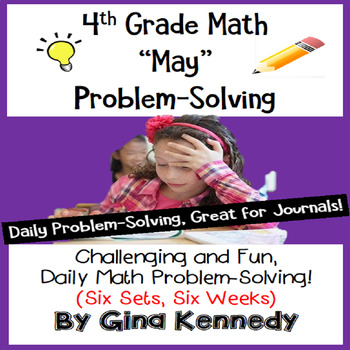 4th Grade May Math Word Problems All Multi Step Great For Daily Math