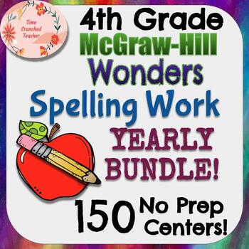 Preview of 4th Grade McGraw-Hill Wonders  SPELLING WORD WORK BUNDLE!!