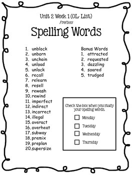 4th Grade McGraw-Hill Wonders Spelling Lists Units 1-6 BUNDLE | TpT
