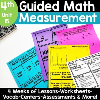Preview of 4th Grade Measurement Conversions Activities Worksheets 4.MD.1 4.MD.2 4.MD.4