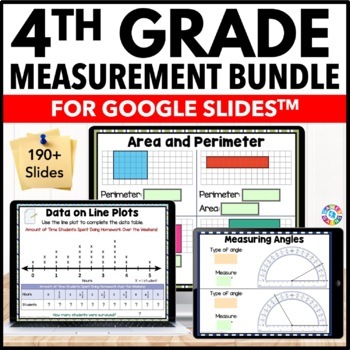 Preview of 4th Grade Measurement Worksheet Activities Conversions, Elapsed Time, Angles