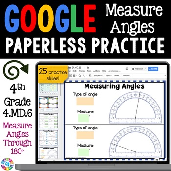 Preview of 4th Grade Measuring Angles with Protractors, Drawing, Types of Angles Worksheets