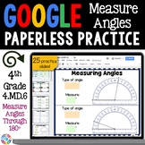 4th Grade Measuring Angles with Protractors, Drawing, Type