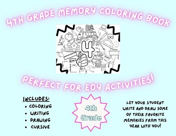 Preview of 4th Grade Memory Coloring Book