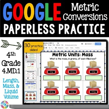 Preview of Converting Units of Measurement Activity Worksheets Metric Conversions 4th Grade