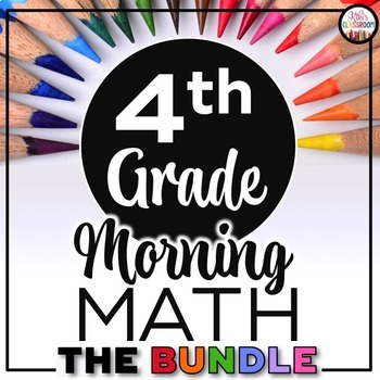 Preview of 4th Grade Morning Work Bundle: Spiral Math Review + Daily Math