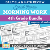 4th Grade Morning Work • Back to School Spiral Review Math
