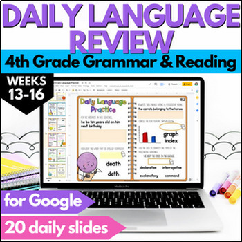 Preview of 4th Grade Morning Work - Digital Daily Language Reviews - Bell Ringers 13-16