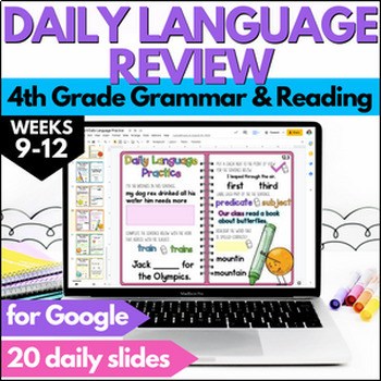 Preview of 4th Grade Morning Work - Digital Daily Language Reviews - Bell Ringers 9-12