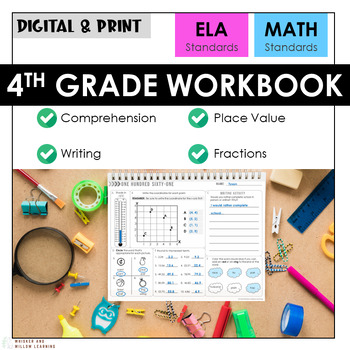 Preview of 4th Grade Morning Work - Math and Language Arts Review