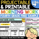 4th Grade Morning Work - Math AND ELA Review ONE FREE WEEK