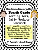 4th Grade Morning Work Spiral Review Common Core Aligned