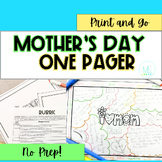 4th Grade Mother's Day Differentiated AVID One Pager Keeps