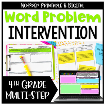 Preview of 4th Grade Multi-Step Word Problems {No Prep Intervention}