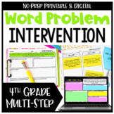 4th Grade Multi-Step Word Problems {No Prep Intervention}