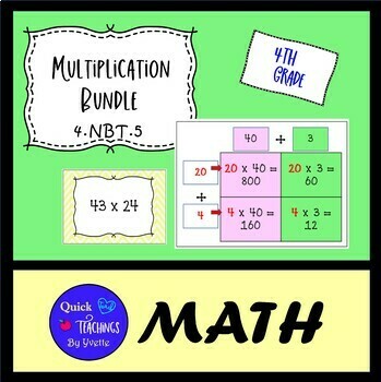 Preview of 4th Grade Multiplication Mastery Bundle, 4.NBT.5