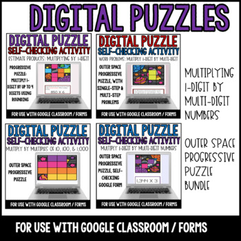 Preview of 4th Grade Multiplication One Digit by Multi Digit / Google Classroom 