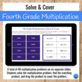 4th Grade Multiplication Solve & Cover
