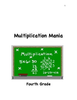 Preview of 4th Grade Multiplication Unit