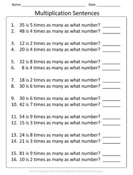 4th grade multiplication and division worksheet practice