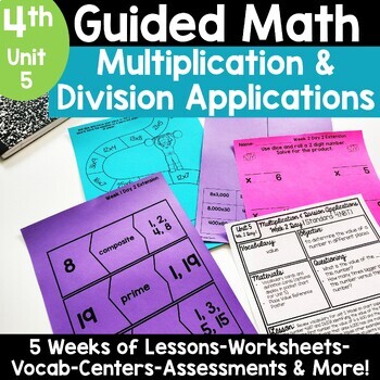 Preview of 4th Grade Multiplication and Division Worksheets Activities