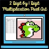 4th Grade Multiply 2 Digits by 1 Digit Pixel Art Yoshi Min