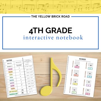 Preview of 4th Grade Interactive Music Notebook - Music INB - music lessons