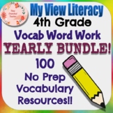 4th Grade My View Literacy VOCABULARY WORD WORK BUNDLE!!