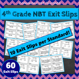 4th Grade NBT Math Exit Slips/Tickets ★ Number and Operati