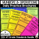 4th Grade NBT Math Review Daily Practice Brochures | Multi