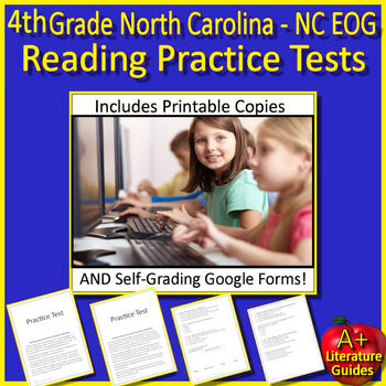 Preview of 4th Grade NC EOG Reading Practice Tests (North Carolina End of Grade Review)