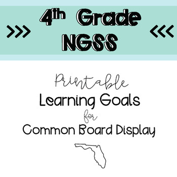 Preview of 4th Grade NGSS Standards (Printable for Common Board)