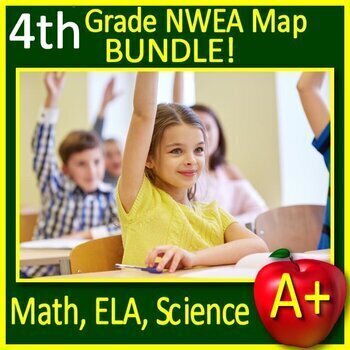 Preview of 4th Grade NWEA MAP Bundle - Science, Reading, and Math Practice Tests and Games