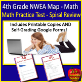 4th Grade NWEA MAP Math Test Prep RIT Bands 171 - 230 SELF-GRADING GOOGLE FORMS!