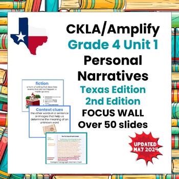 Preview of 4th Grade Narrative Focus Wall/Anchor Charts Unit 1 CKLA Amplify