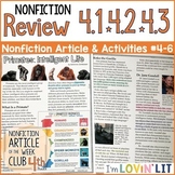 4th Grade Nonfiction Skill Review RI.4.1, 4,2, & 4.3 | Primates Article #4-6