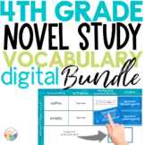 4th Grade Novel Studies VOCABULARY Bundle: DIGITAL SLIDES
