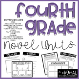 Fourth Grade Novel Units Bundle DIGITAL Included